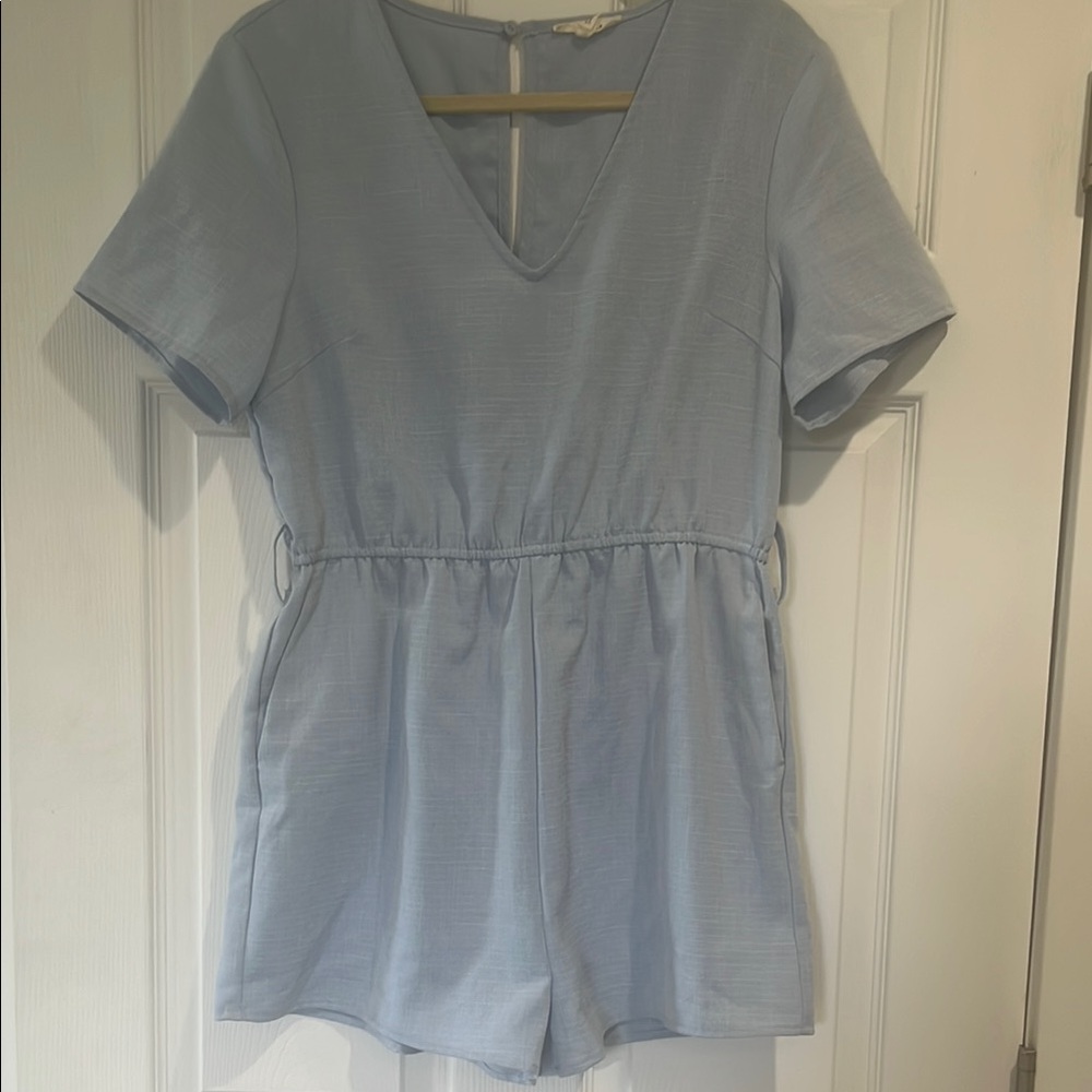Gilli Light Blue Short Sleeve Romper